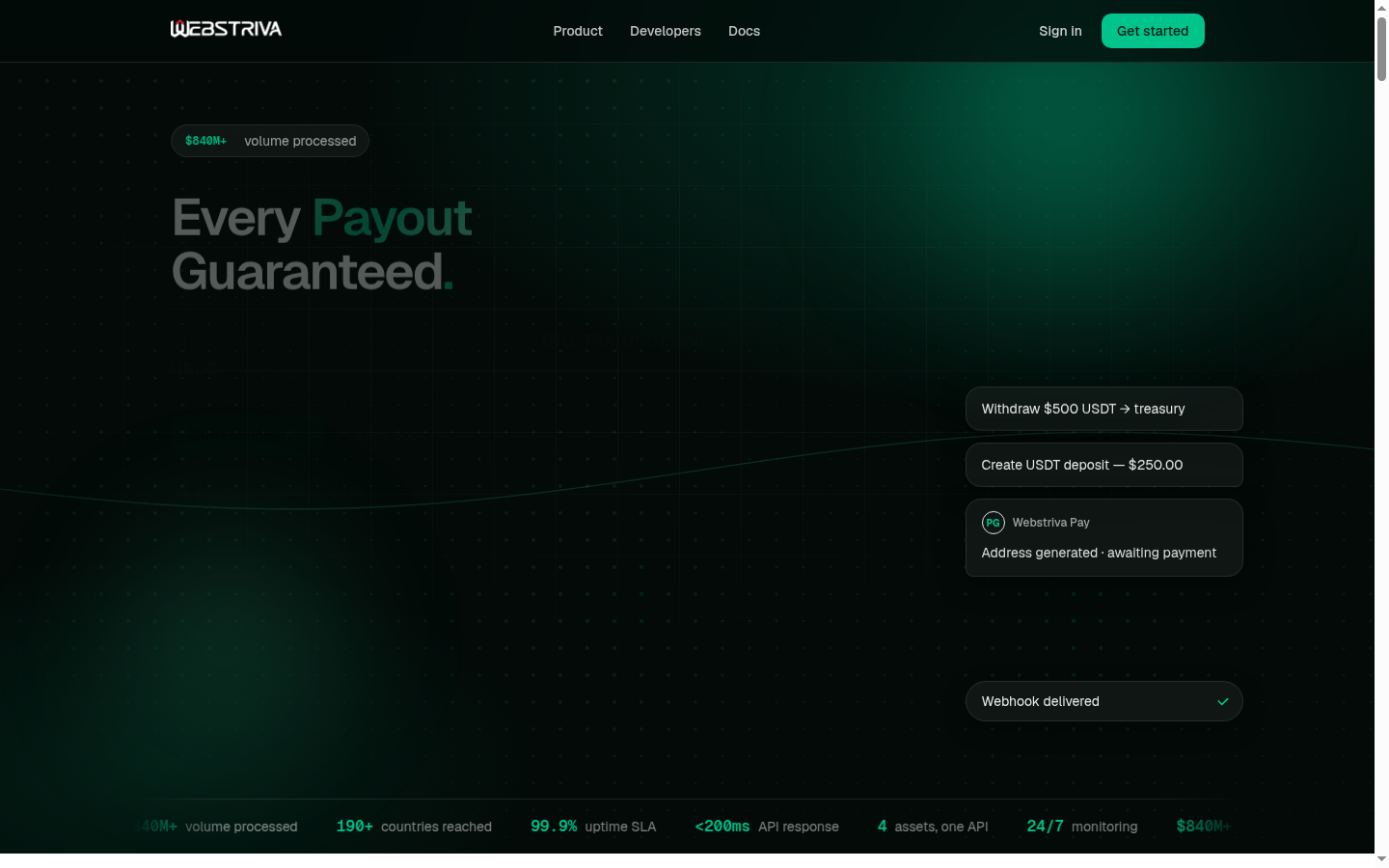 Webstriva Crypto Payment Gateway screenshot 1